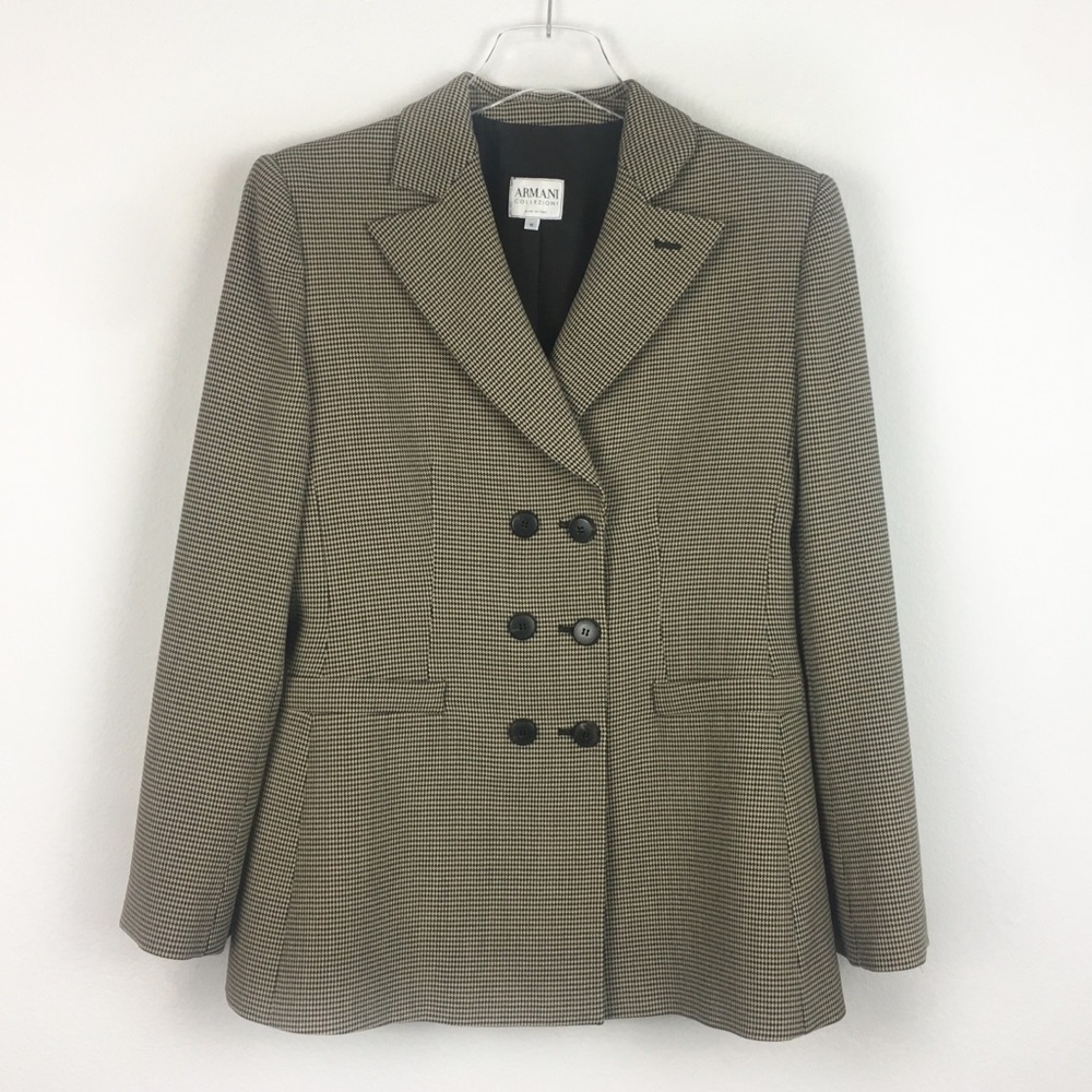 Armani Collezioni Vintage Diamond Print Blazer 10